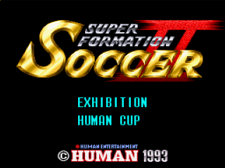 Super Formation Soccer II title screen for Super Famicom